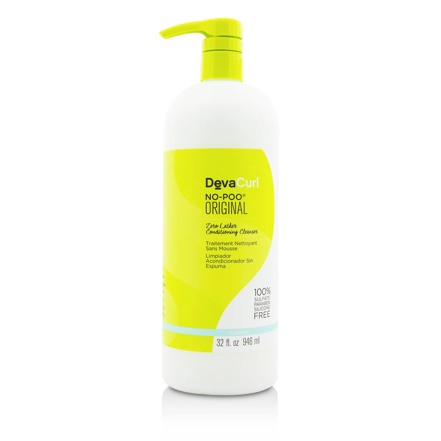 DevaCurl No-Poo Original (Zero Lather Conditioning Cleanser - For Curly Hair)  946ml/32oz - Olabens