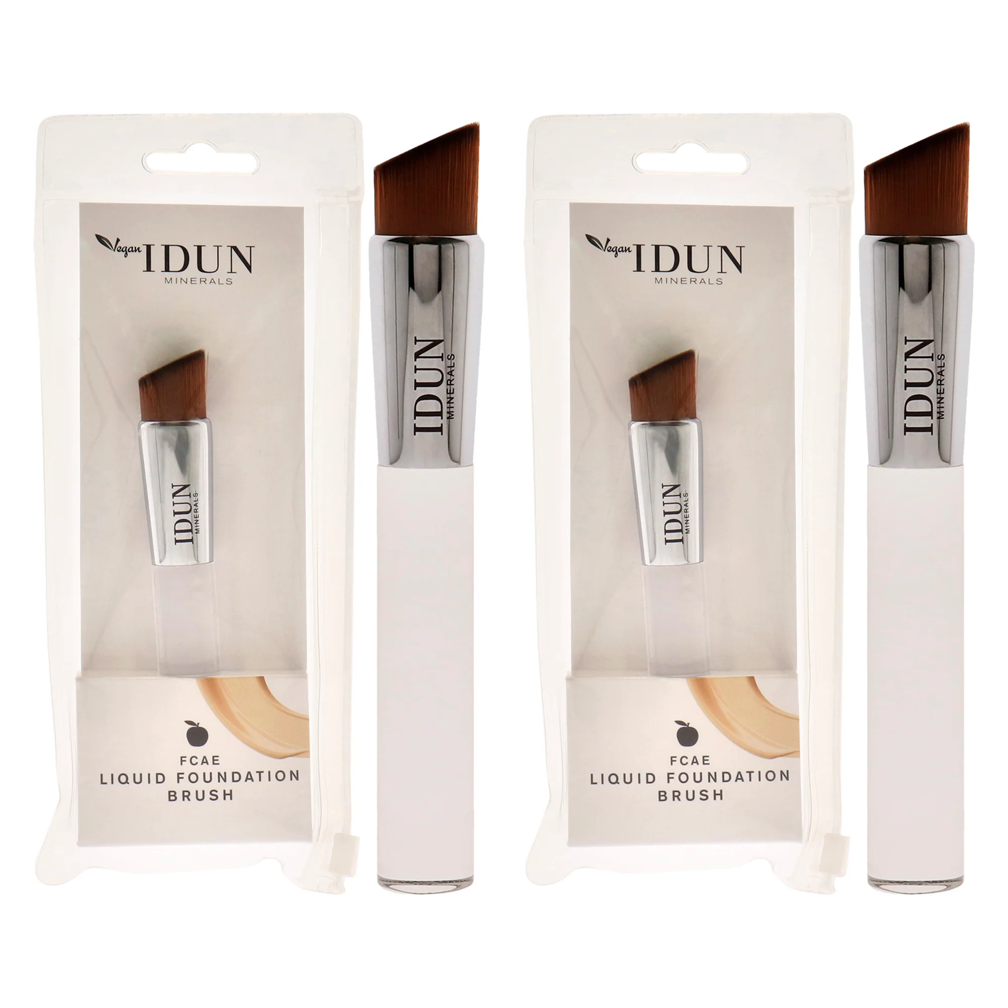 Liquid Foundation Brush - 004 by Idun Minerals for Women - 1 Pc Brush - Pack of 2 - Olabens