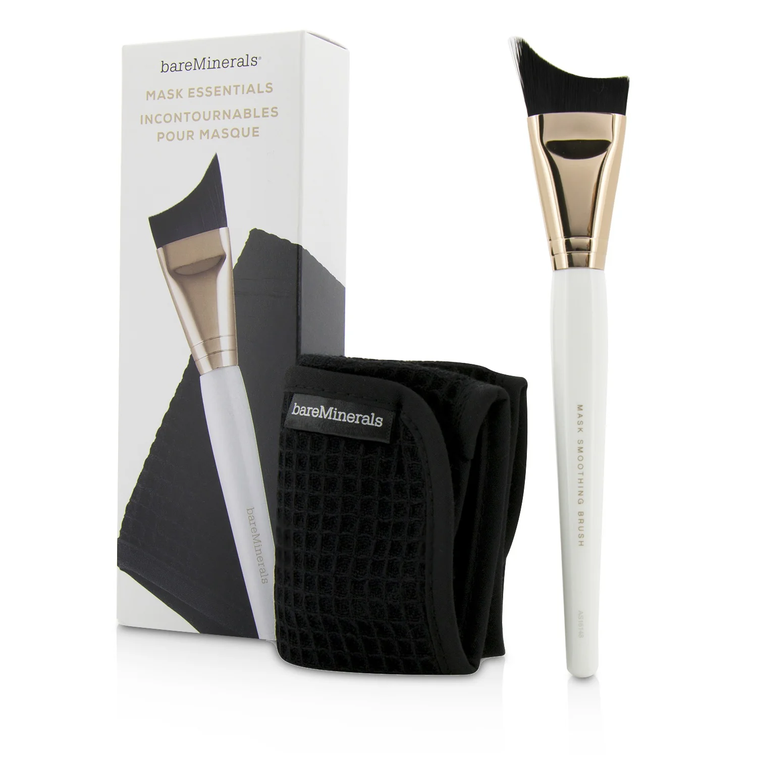 BareMinerals Mask Essentials - Smoothing Brush And Removal Cloth  2pcs - Olabens