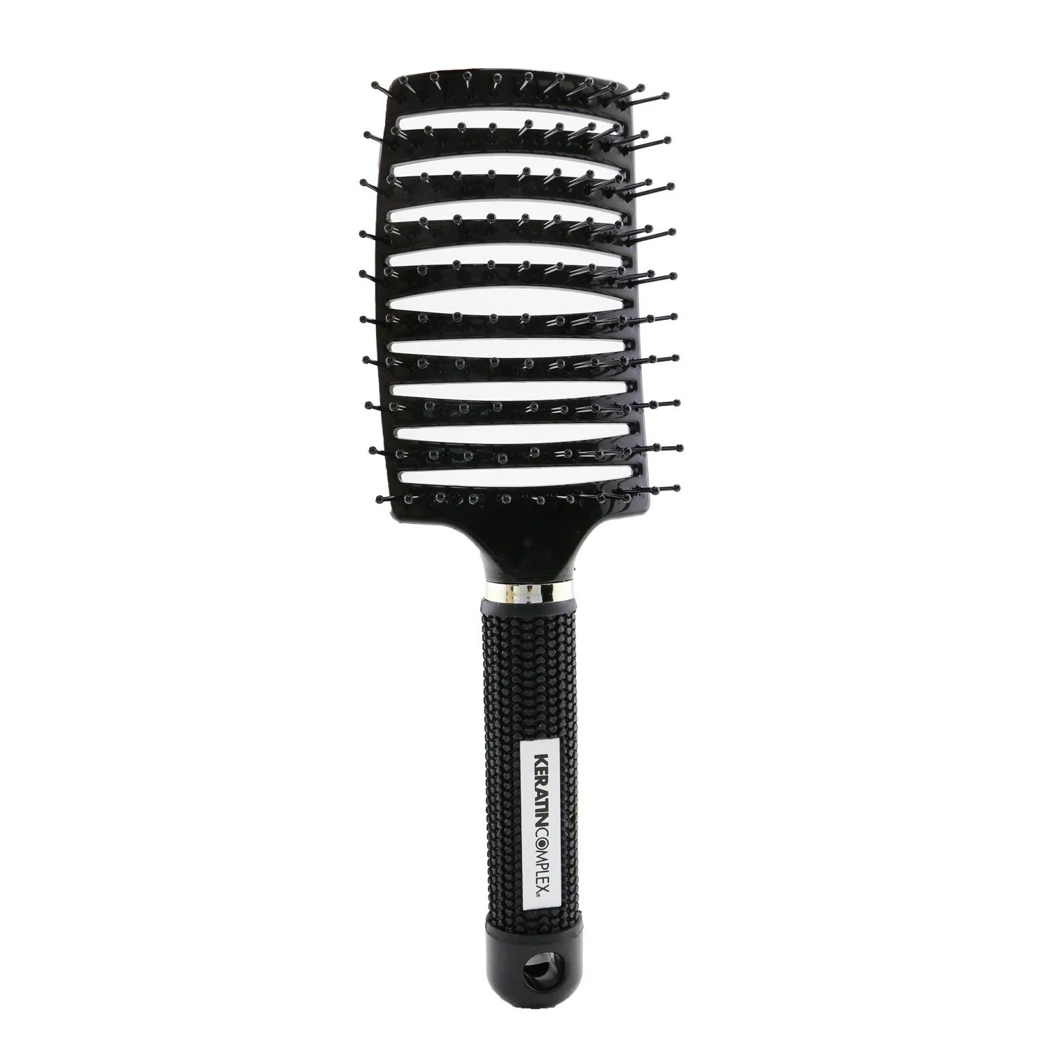 Keratin Complex Curved Vent Brush - # Black  1pc - Olabens
