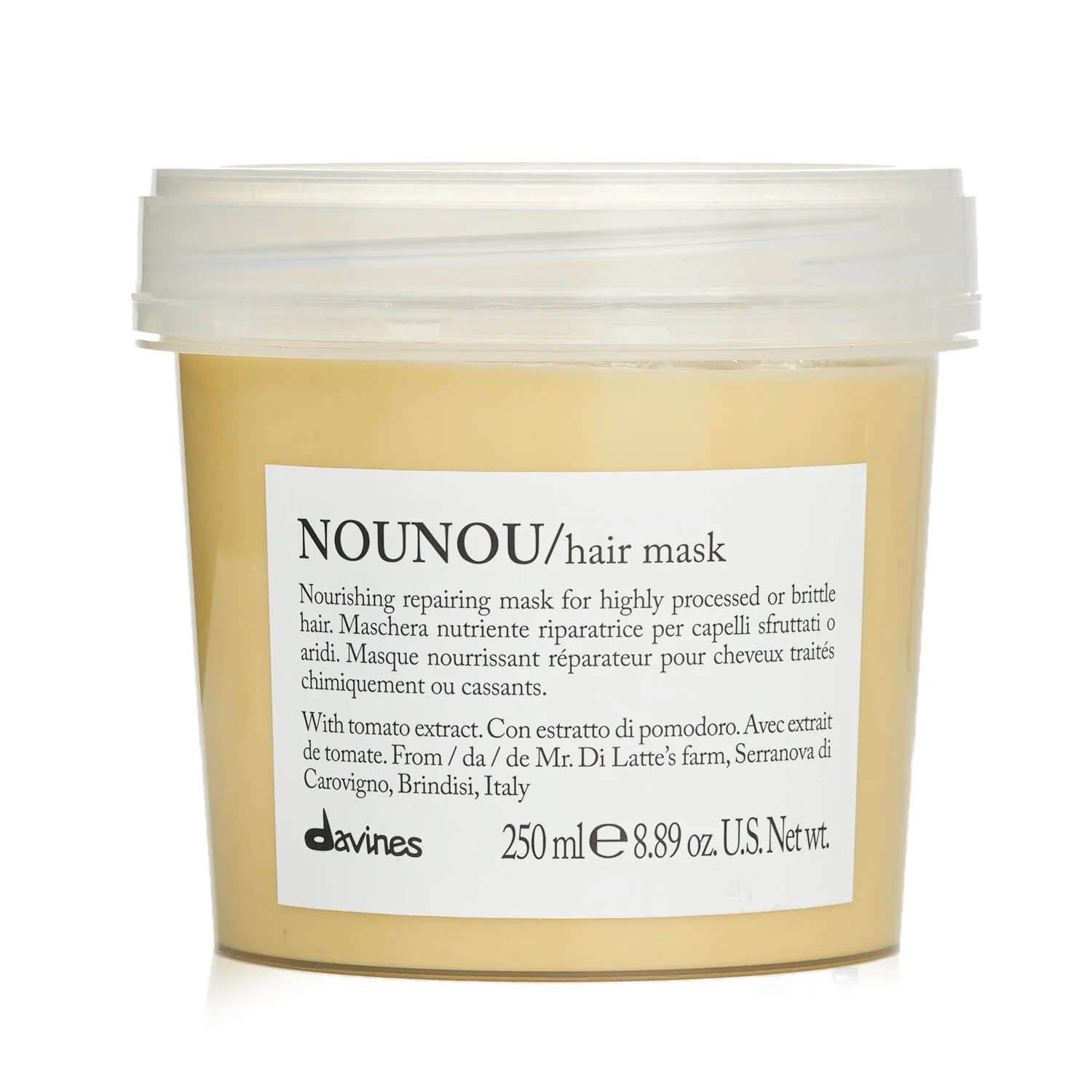 Davines Nounou Hair Mask (For Highly Processed or Brittle Hair)  250ml/8.89oz - Olabens