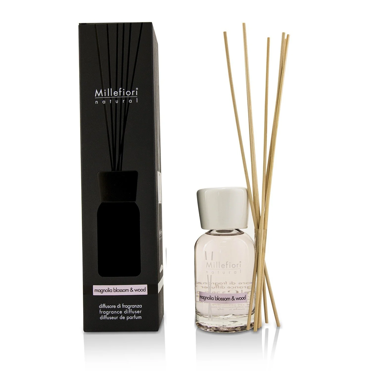 Millefiori Natural Fragrance Diffuser - Magnolia Blossom & Wood  100ml/3.38oz - Olabens