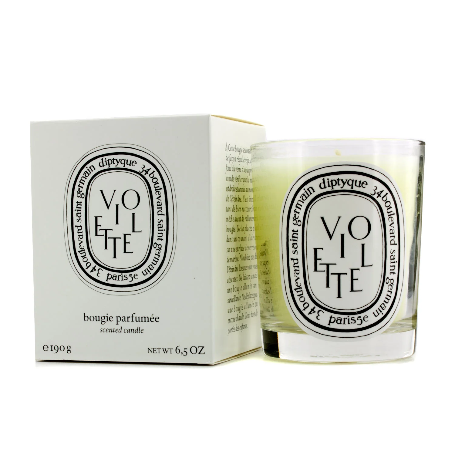 Diptyque Scented Candle - Violette (Violet)  190g/6.5oz - Olabens