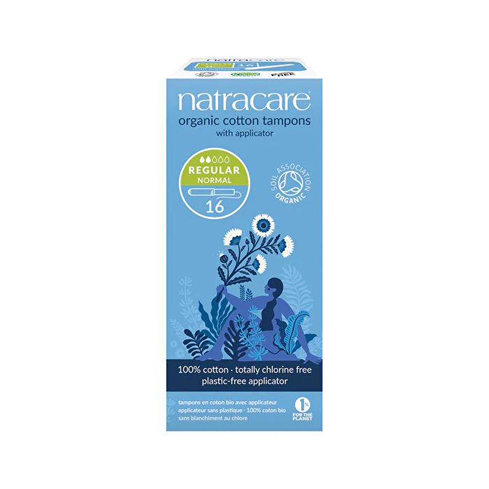 Natracare Organic Cotton Tampons Regular with Applicator x 16 Pack - Olabens