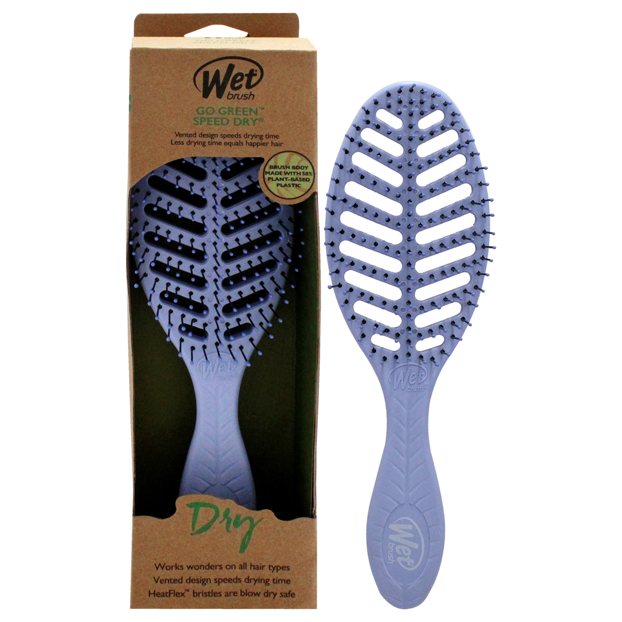Go Green Speed Dry - Purple by Wet Brush for Unisex - 1 Pc Brush - Olabens