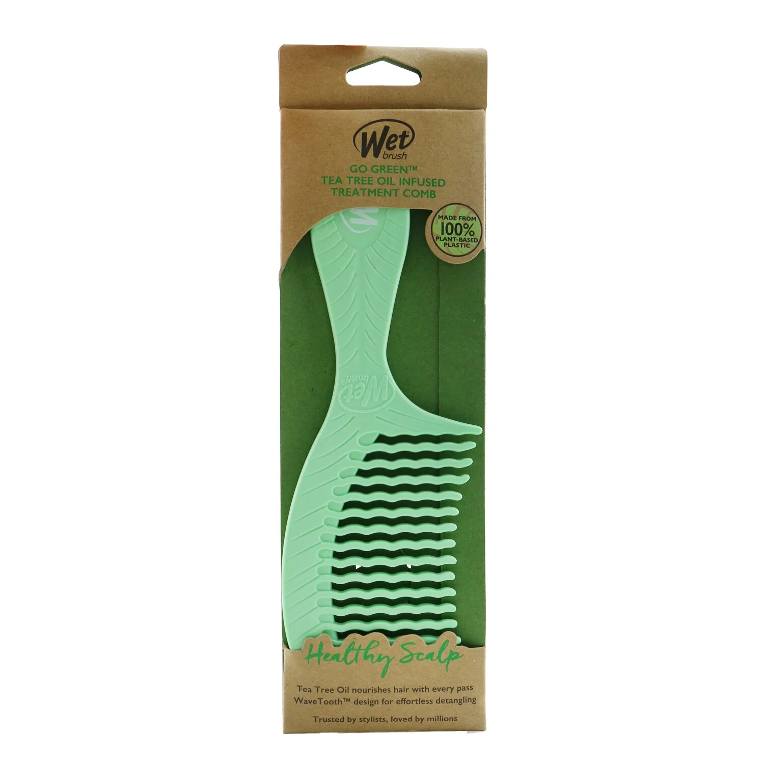 Wet Brush Go Green Treatment Comb - # Tea Tree Oil  1pc - Olabens