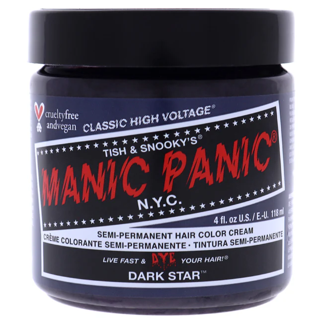 Manic Panic Classic High Voltage Hair Color - Dark Star by Manic Panic for Unisex - 4 oz Hair Color - Olabens