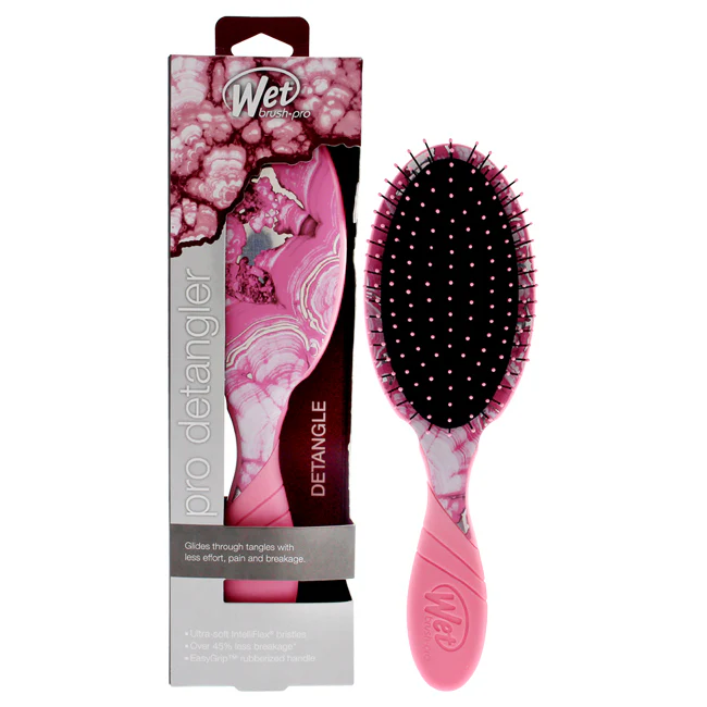 Wet Brush Pro Detangler Crackled Quartz Brush - Rose Quartz by Wet Brush for Unisex - 1 Pc Hair Brush - Olabens