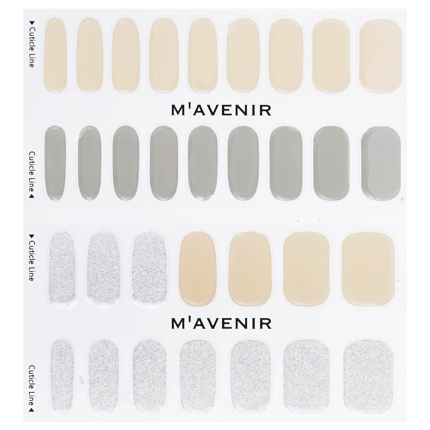 Mavenir Nail Sticker (Assorted Colour) - # Brillante Sandy Nail  32pcs - Olabens