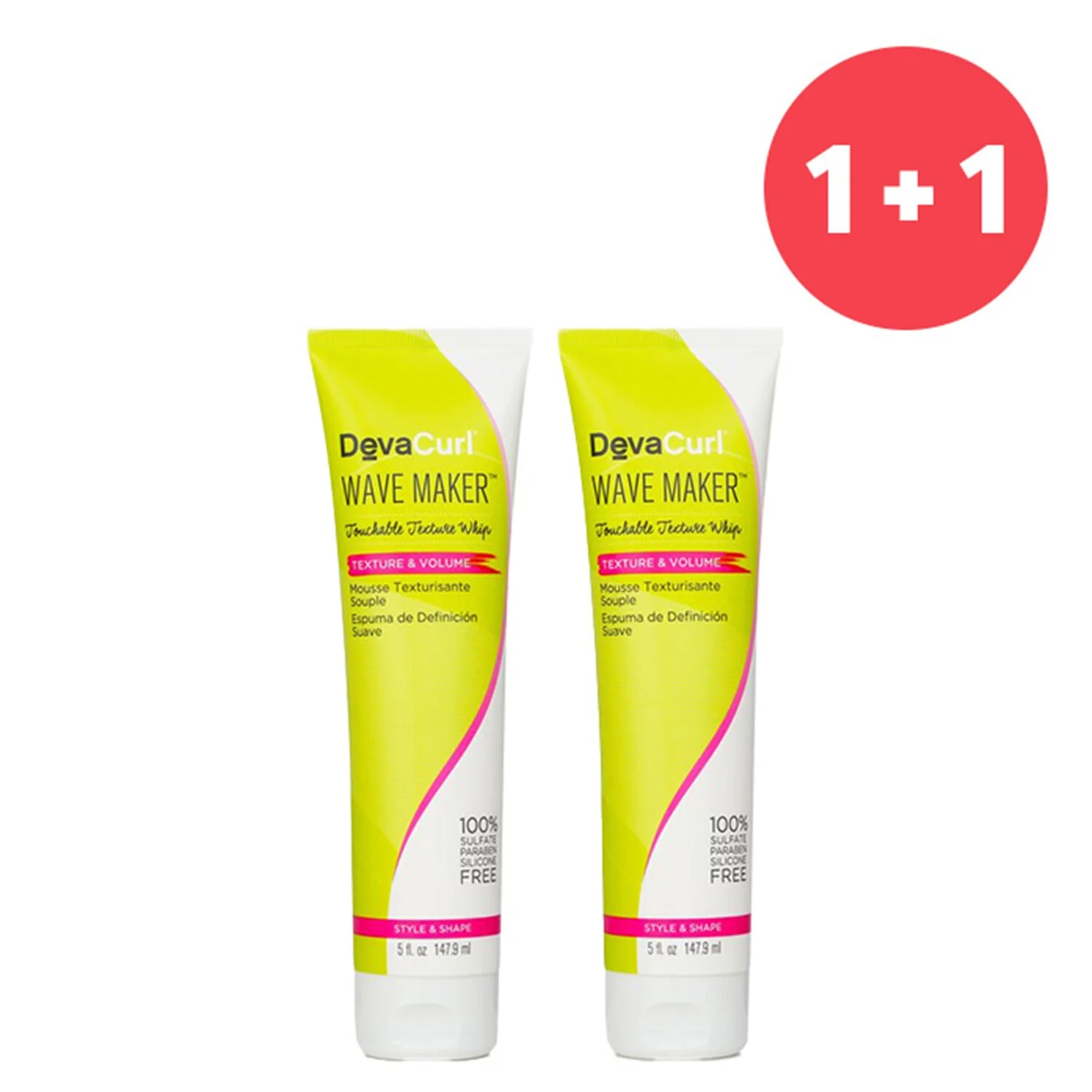 DevaCurl 【1+1 Set】Wave Maker (Touchable Texture Whip - Texture & Volume)     147.9ml/5oz - Olabens