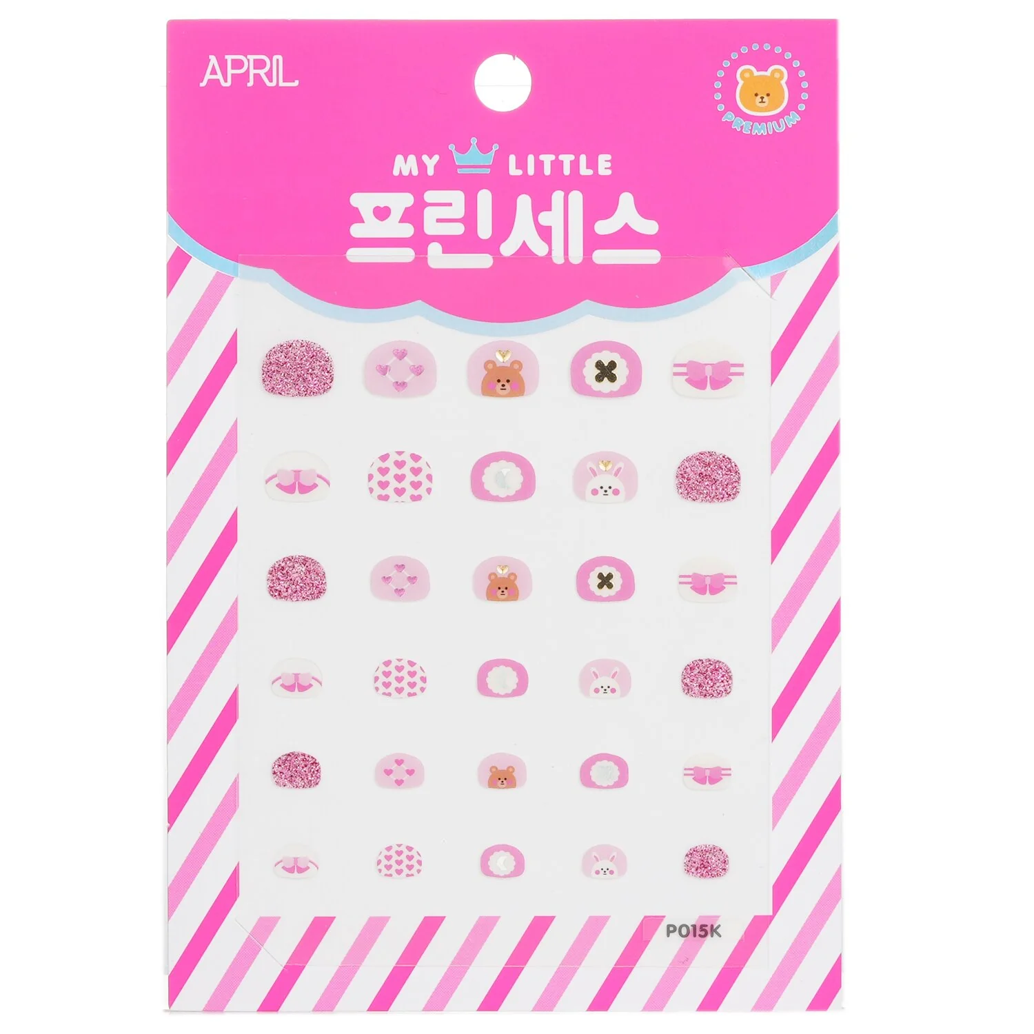 April Korea Princess Kids Nail Sticker - # P015K  1pack - Olabens