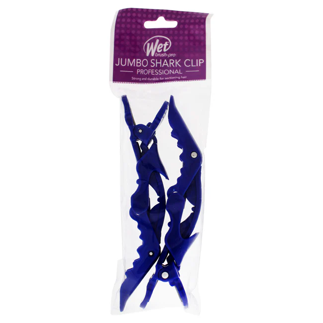 Wet Brush Jumbo Shark Clips - Blue by Wet Brush for Unisex - 2 Pc Hair Clips - Olabens