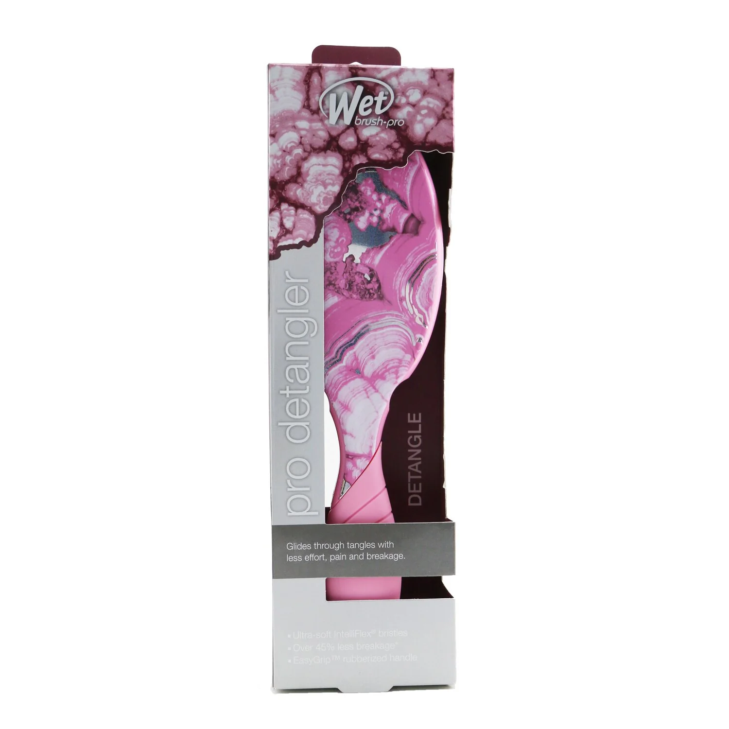 Wet Brush Pro Detangler Crackled Quartz - # Rose Quartz  1pc - Olabens