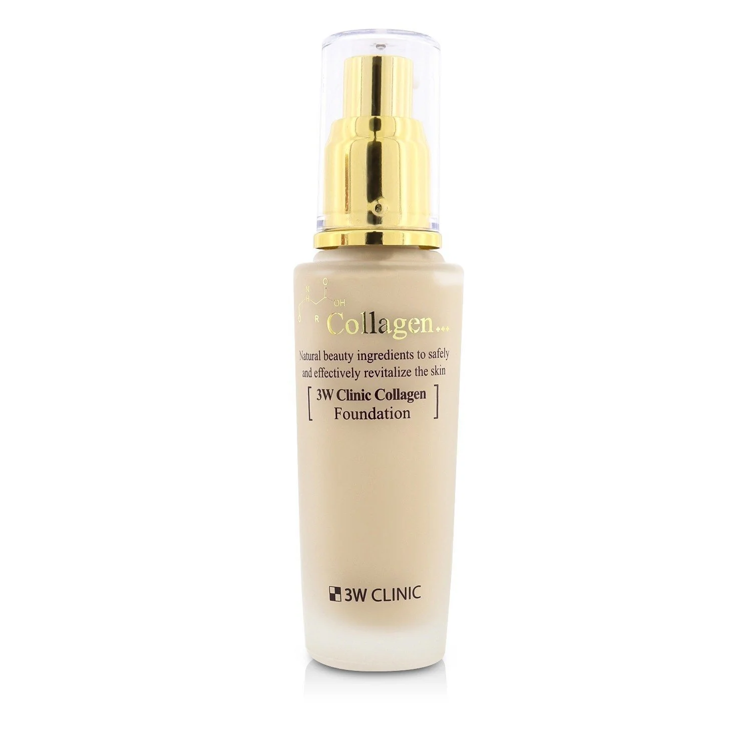 3W Clinic Collagen Foundation - # 21 (Transparent Beige) (Exp. Date 06/2022)  50ml/1.67oz - Olabens
