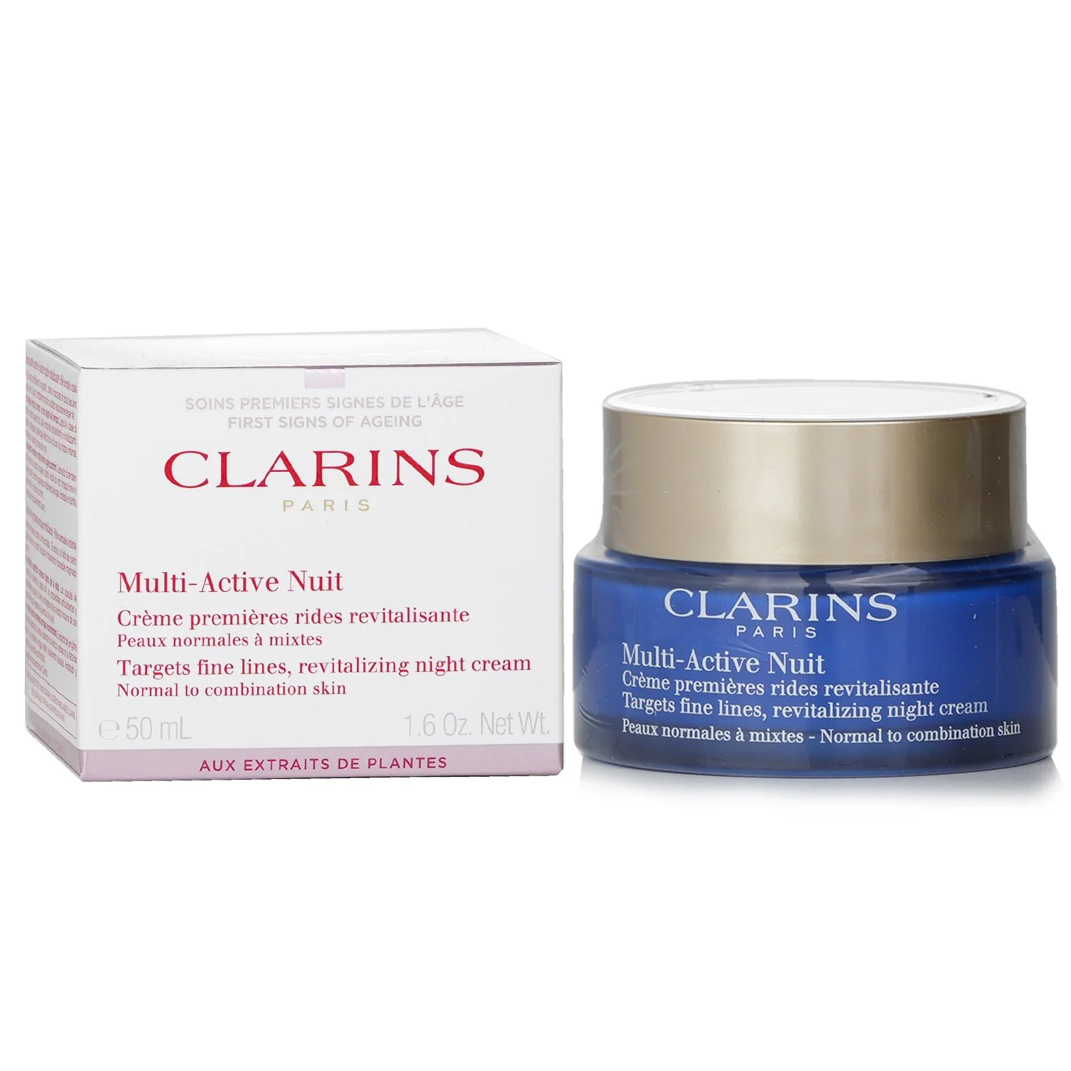 Clarins Multi Active Night Targets Fine Lines Revitalizing Night Cream (For Normal To Combination Skin)  50ml/1.6oz - Olabens