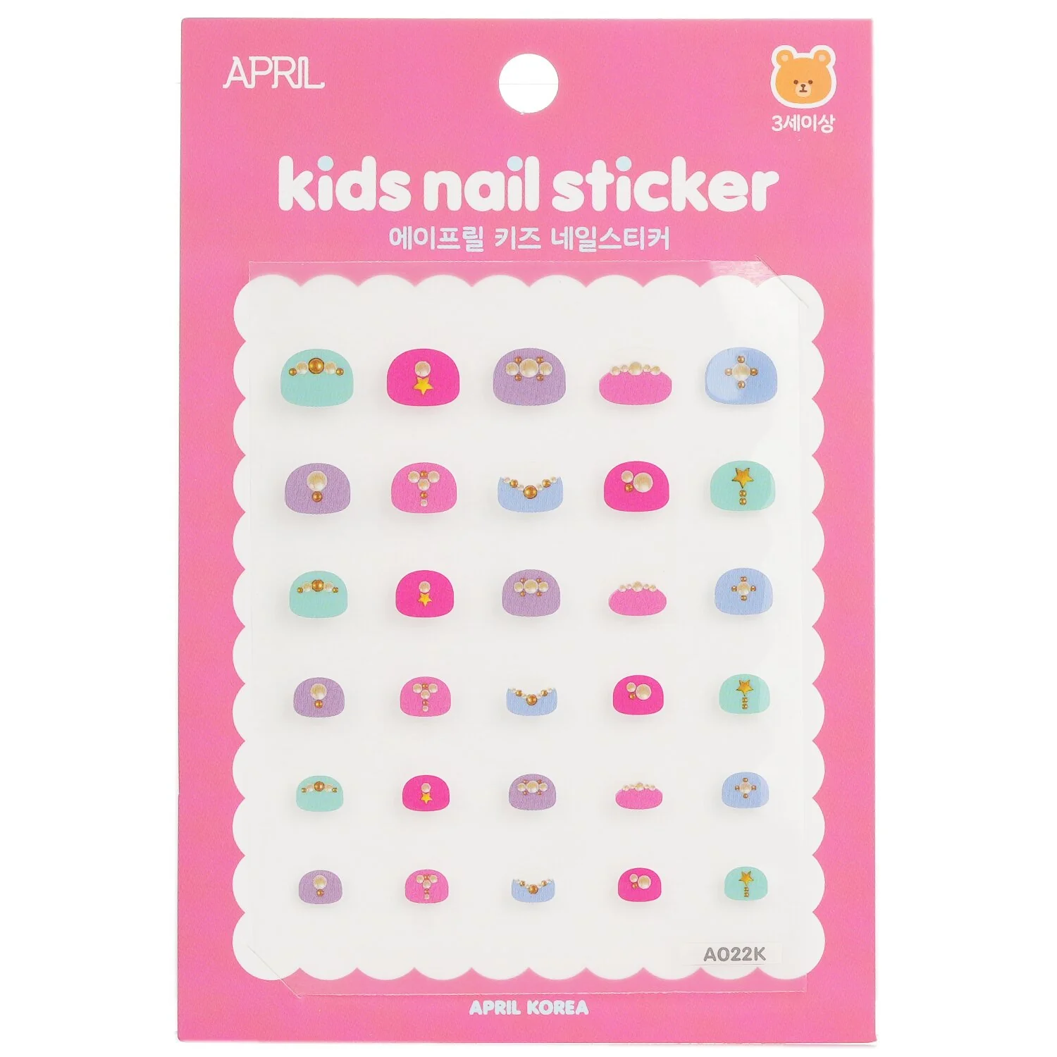 April Korea April Kids Nail Sticker - # A022K  1pack - Olabens