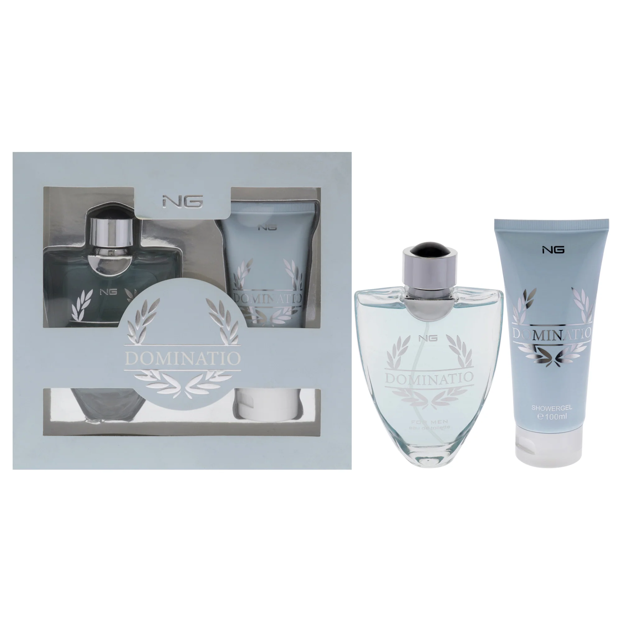 Dominatio Kit by NG Perfume for Men - 2 Pc Gift Set 2.7oz EDT Spray, 3.4oz Shower Gel - Olabens