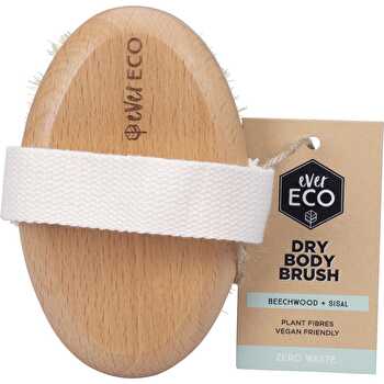 Ever Eco Dry Body Brush Beech Wood Handle, Sisal Bristles - Olabens