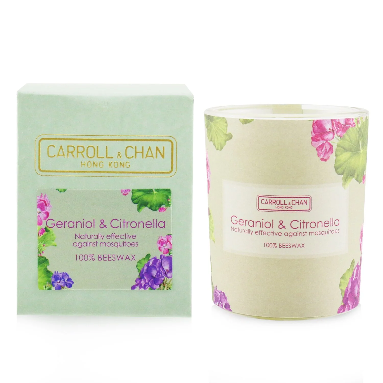 The Candle Company (Carroll & Chan) 100% Beeswax Votive Candle - Geraniol & Citronella  65g/2.3oz - Olabens