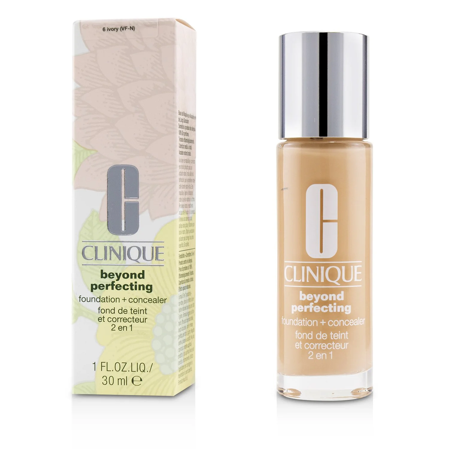 Clinique Beyond Perfecting Foundation & Concealer - # 06 Ivory (VF-N)  30ml/1oz - Olabens
