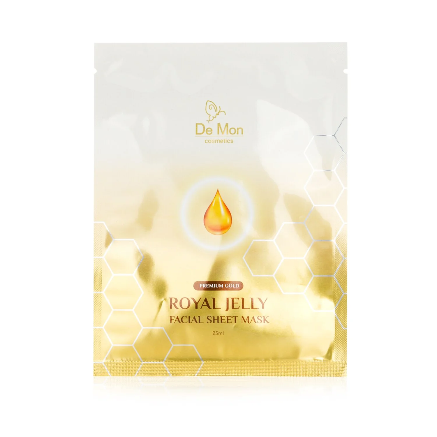DeMon Gold Royal Jelly Facial Sheet Mask (Exp. Date: 08/04/2023)  25ml/0.83oz - Olabens