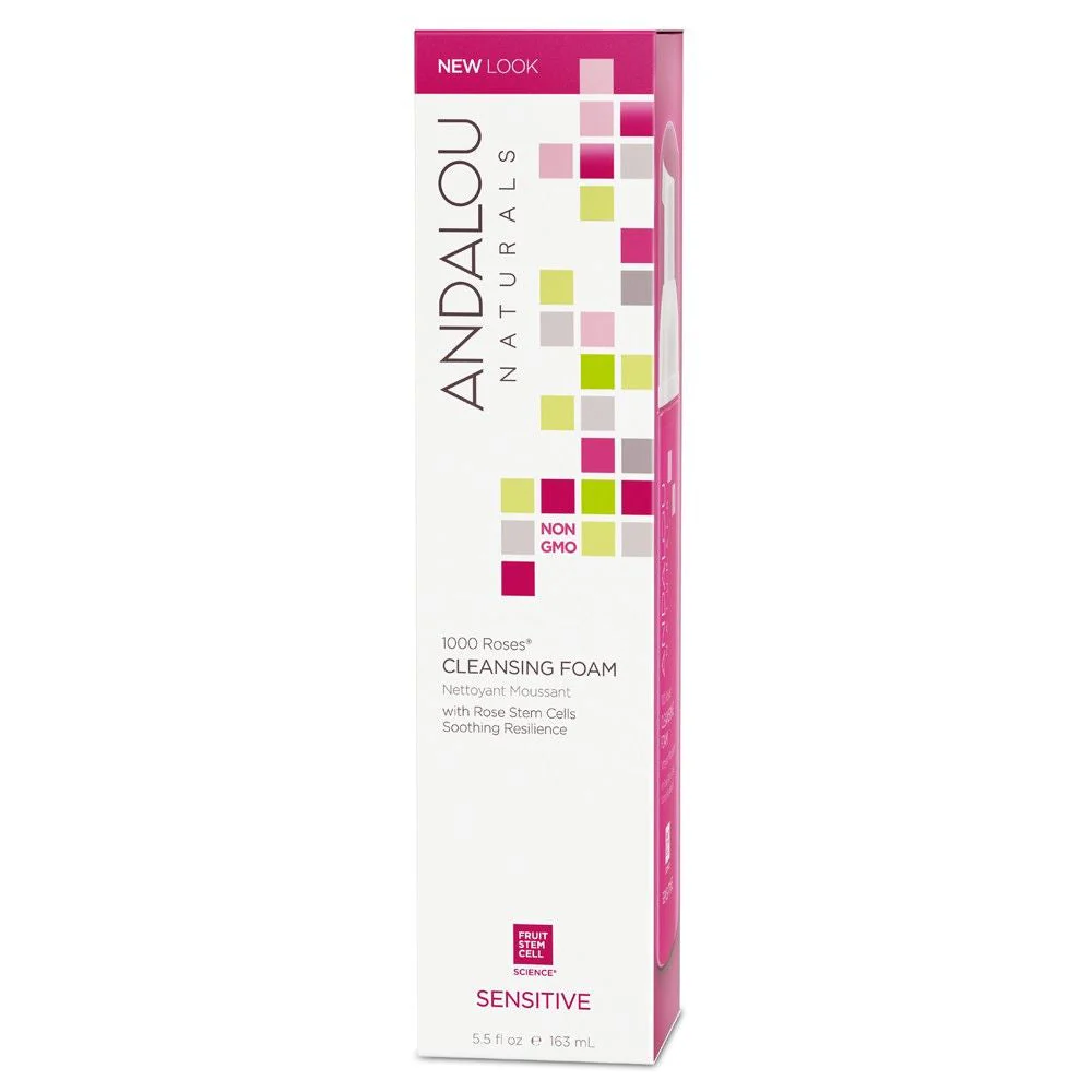 Andalou Naturals 1000 Roses Sensitive Cleansing Foam 163ml - Olabens