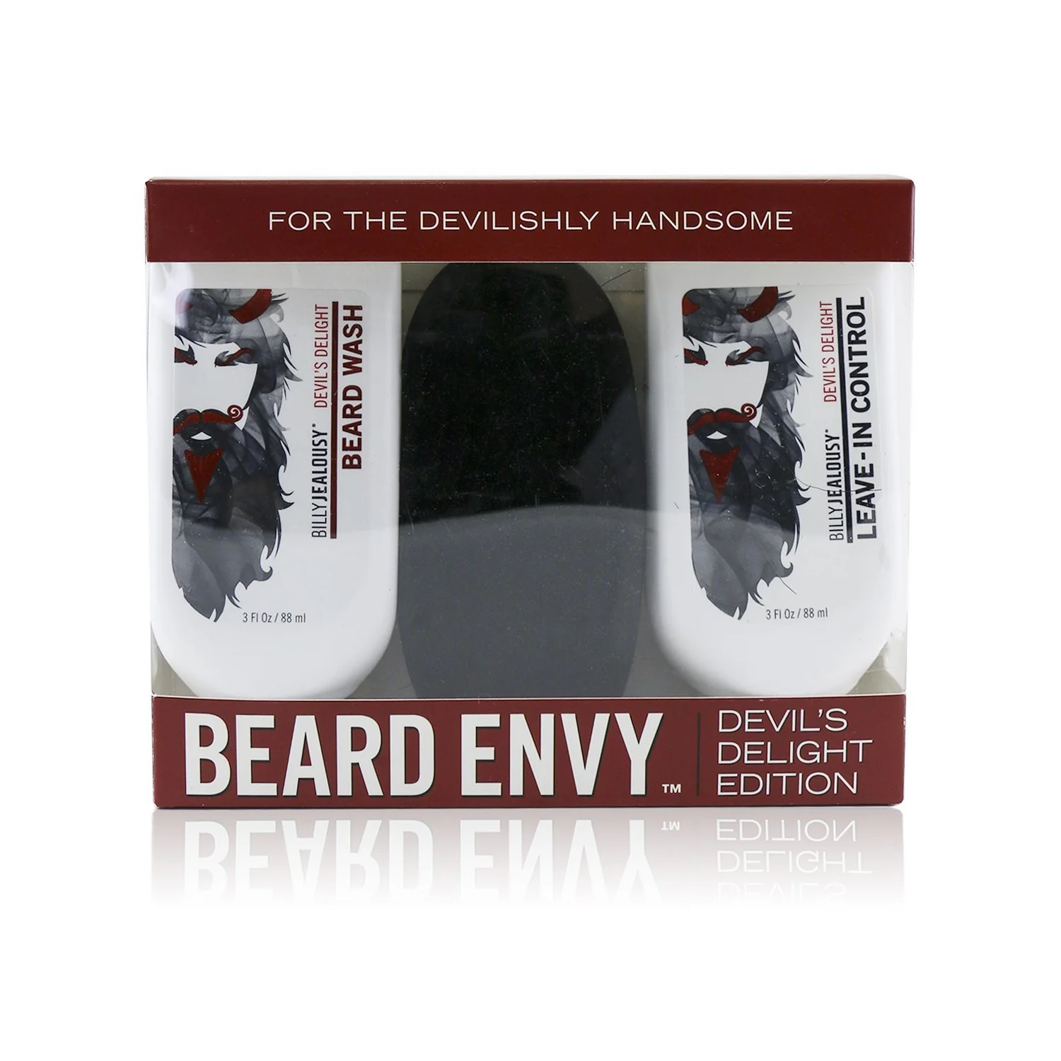 Billy Jealousy Devil's Delight Beard Envy Kit: 1x Beard Wash 88ml + 1x Leave-In Control 88ml + 1x Beard Brush  3pcs - Olabens