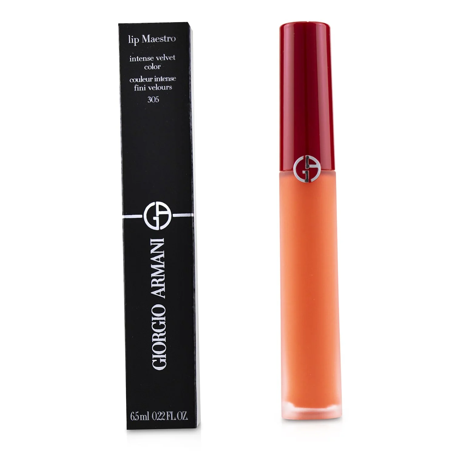 Giorgio Armani Lip Maestro Intense Velvet Color (Liquid Lipstick) - # 305 (Tangerine)  6.5ml/0.22oz - Olabens