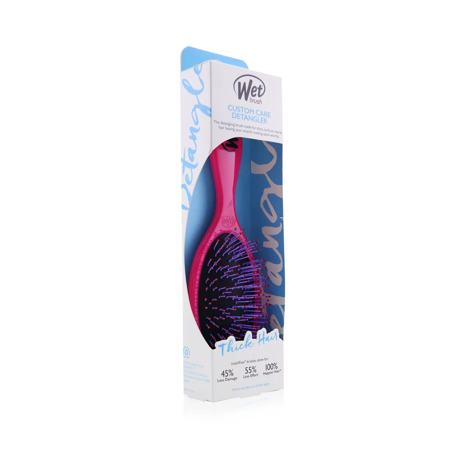 Wet Brush Custom Care Detangler Thick Hair Brush - # Pink  1pc - Olabens