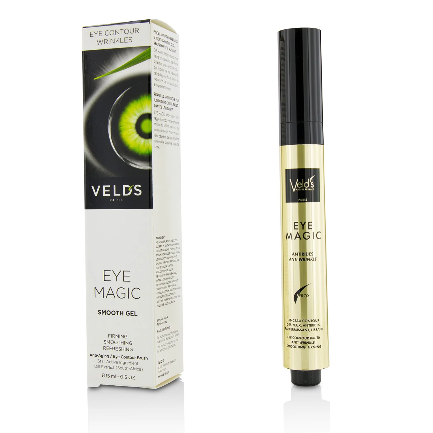 Veld's Eye Magic Smooth Gel - Anti-Aging Wrinkles Eye Contour Brush  15ml/0.5oz - Olabens