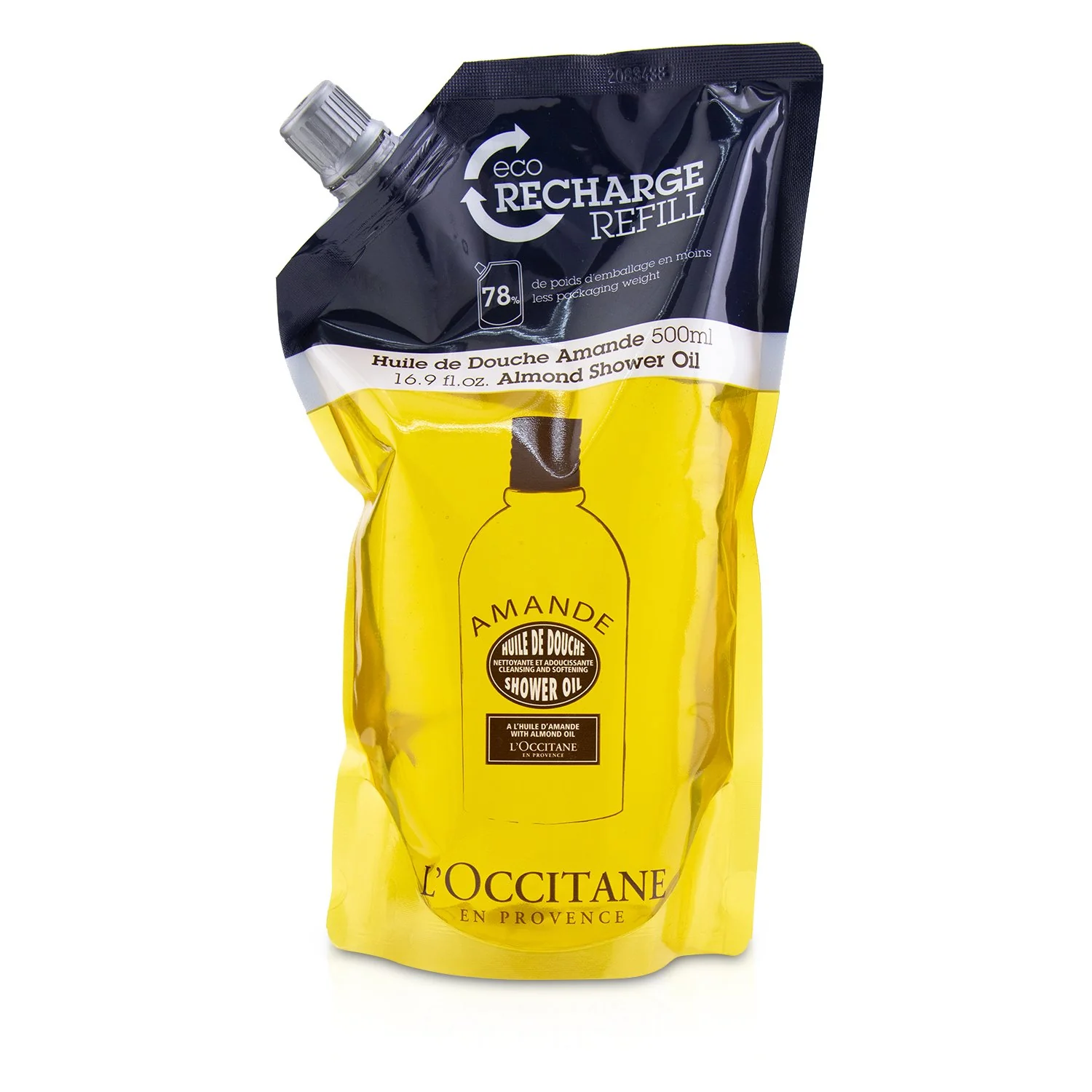 L'Occitane Almond Cleansing & Softening Shower Oil (Eco-Refill)  500ml/16.9oz - Olabens