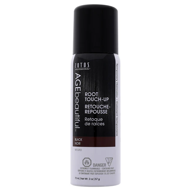 AGEbeautiful Root Touch Up Temporary Haircolor Spray - Black by AGEbeautiful for Unisex - 2 oz Hair Color - Olabens