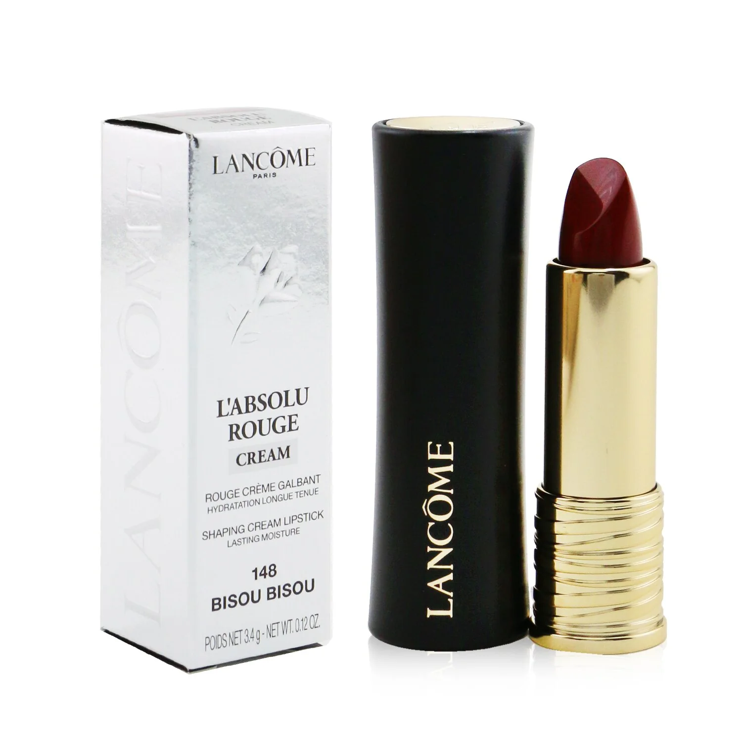 Lancome L'Absolu Rouge Cream Lipstick- # 148 Bisou Bisou  3.4g/0.12oz - Olabens