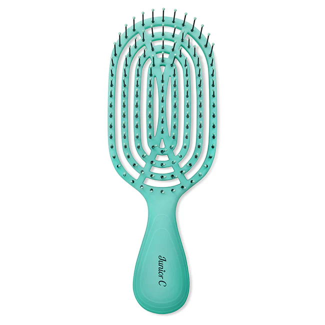 NuWay 4Hair Circular Venting Detangling Junior C Brush - Aqua by NuWay 4Hair for Unisex - 1 Pc Hair Brush - Olabens