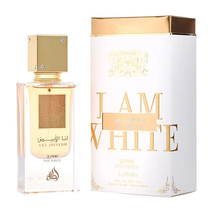 Lattafa Ana Abiyedh I Am White Poudree Eau De Parfum Spray (Unisex) 60ml/2oz - Olabens