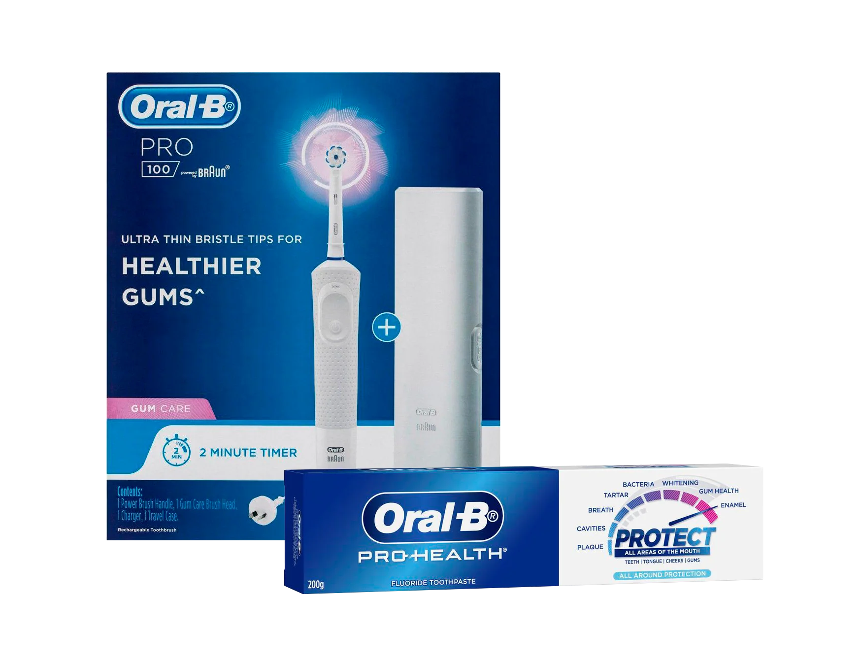 Oral B Power Brush & Toothpaste Duo - Olabens