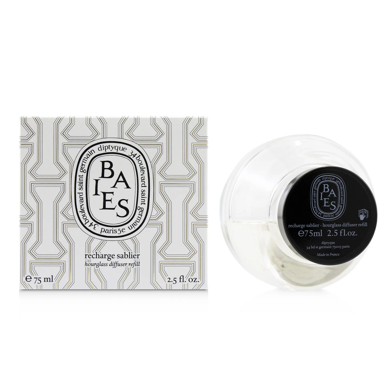 Diptyque Hourglass Diffuser Refill - Baies  75ml/2.5oz - Olabens