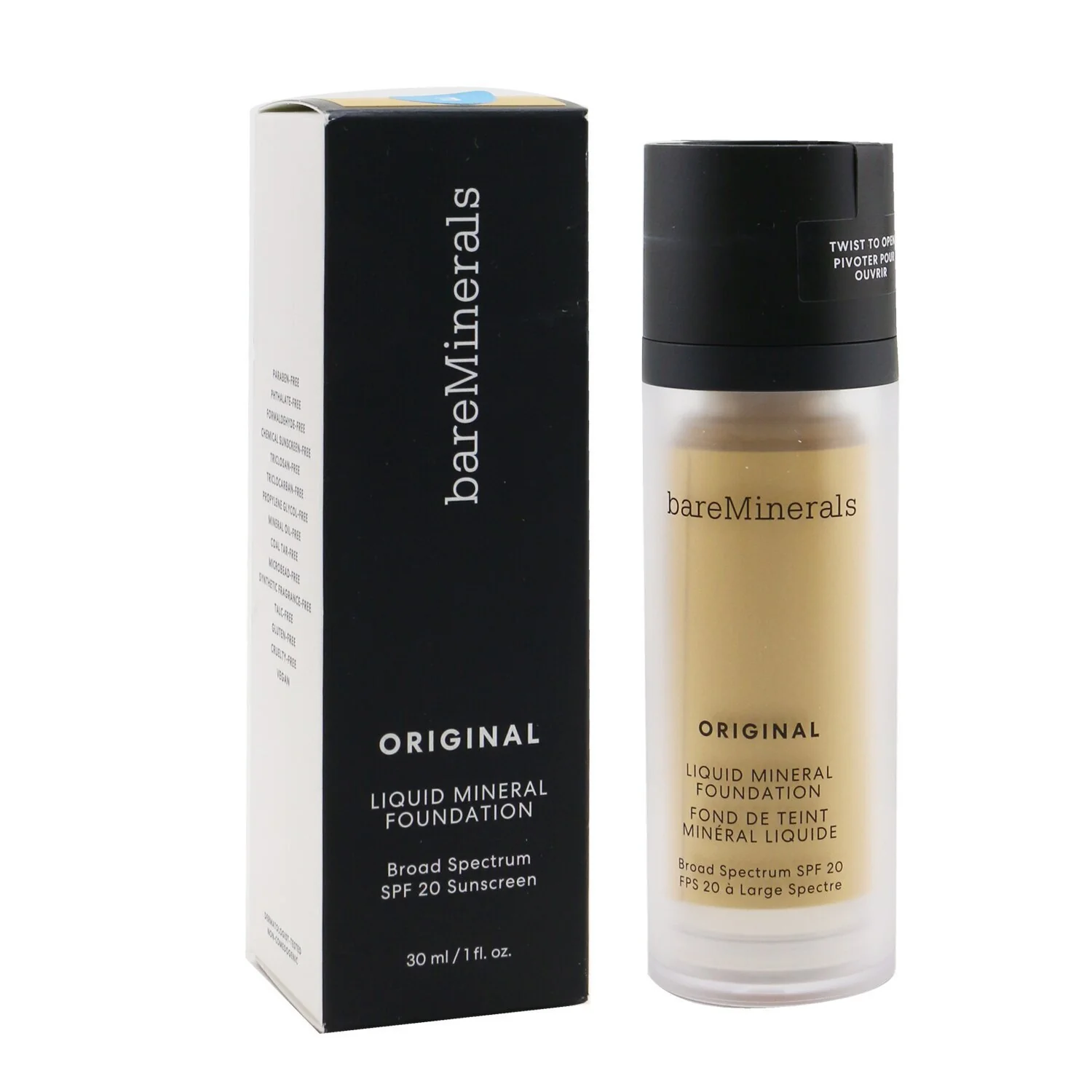 BareMinerals Original Liquid Mineral Foundation SPF 20 - # 08 Light (For Very Light Neutral Skin With A Subtle Yellow Hue) (Exp. Date 09/2022)  30ml/1oz - Olabens