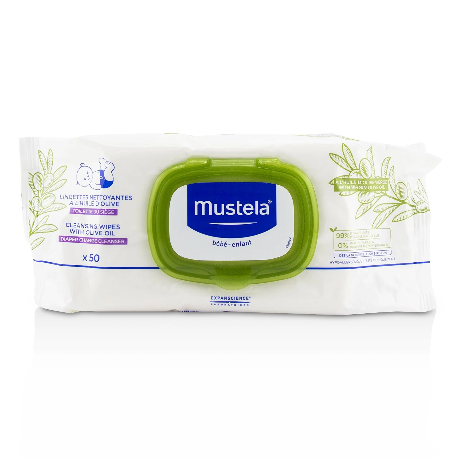 Mustela Stelatopia Replenishing Cleansing Wipes - For Face, Hands & Body  50wipes - Olabens