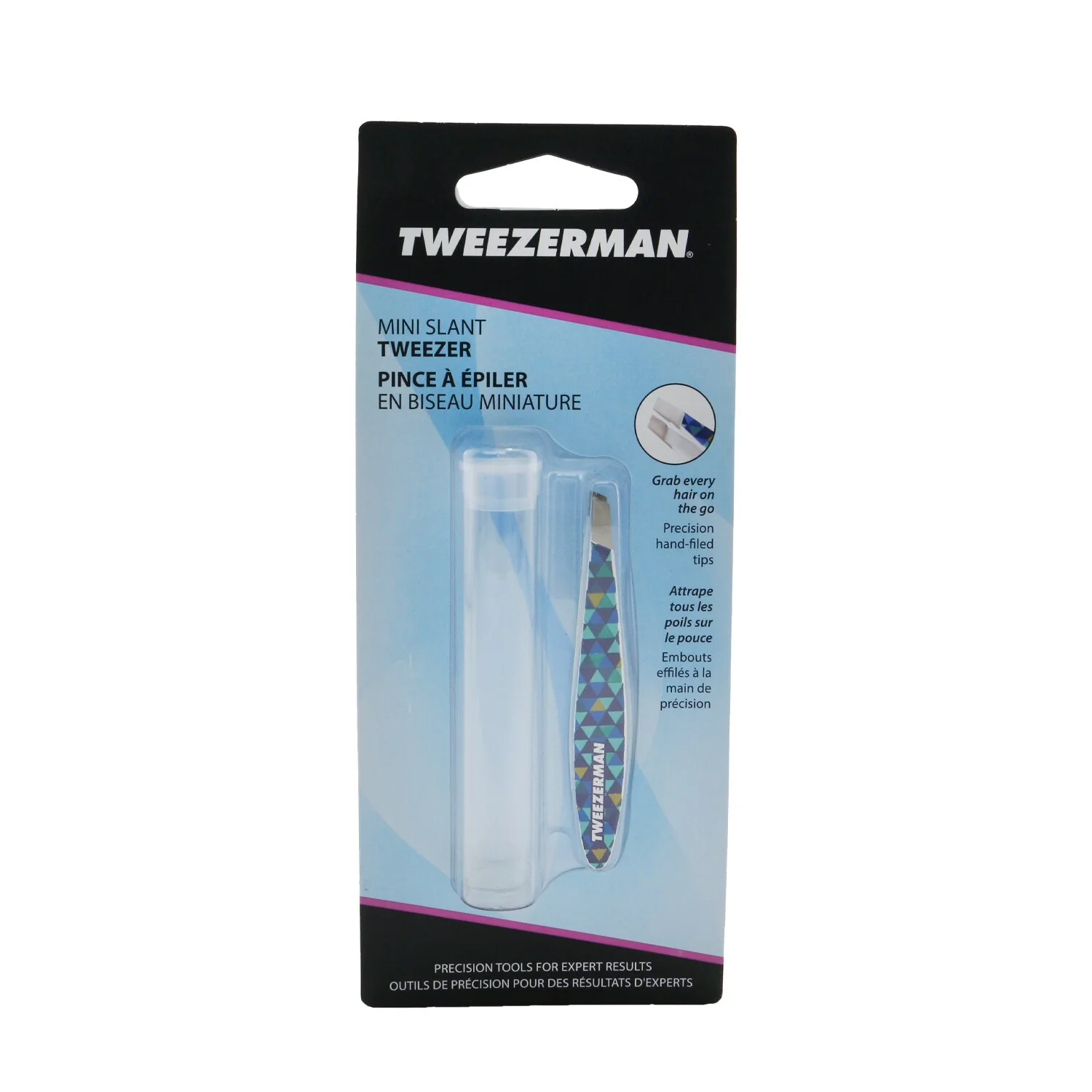 Tweezerman Mini Slant Tweezer - Blue Mosaic - Olabens