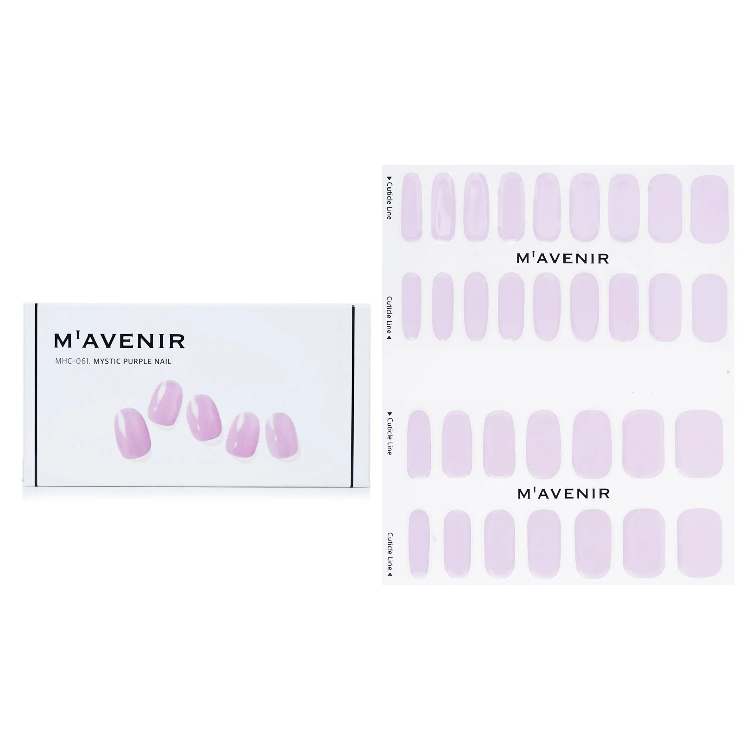 Mavenir Nail Sticker (Purple) - # Mystic Purple Nail  32pcs - Olabens