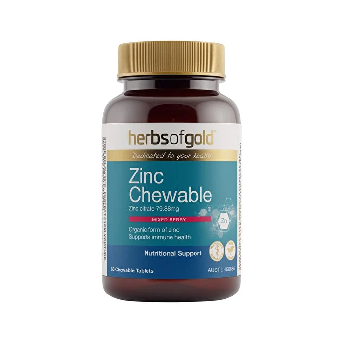 Herbs of Gold Zinc Chewable Mixed Berry 60t - Olabens