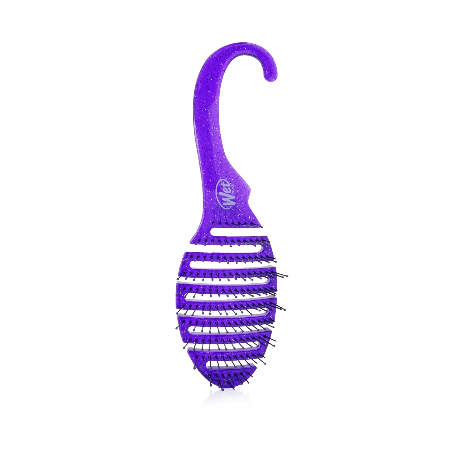 Wet Brush Shower Detangler - # Purple Glitter  1pc - Olabens