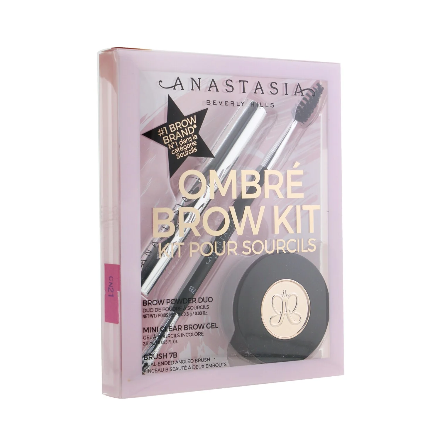 Anastasia Beverly Hills Ombre Brow Kit (Brow Powder Duo + Mini Clear Brow Gel + Brush 7B) - # Taupe  3pcs - Olabens