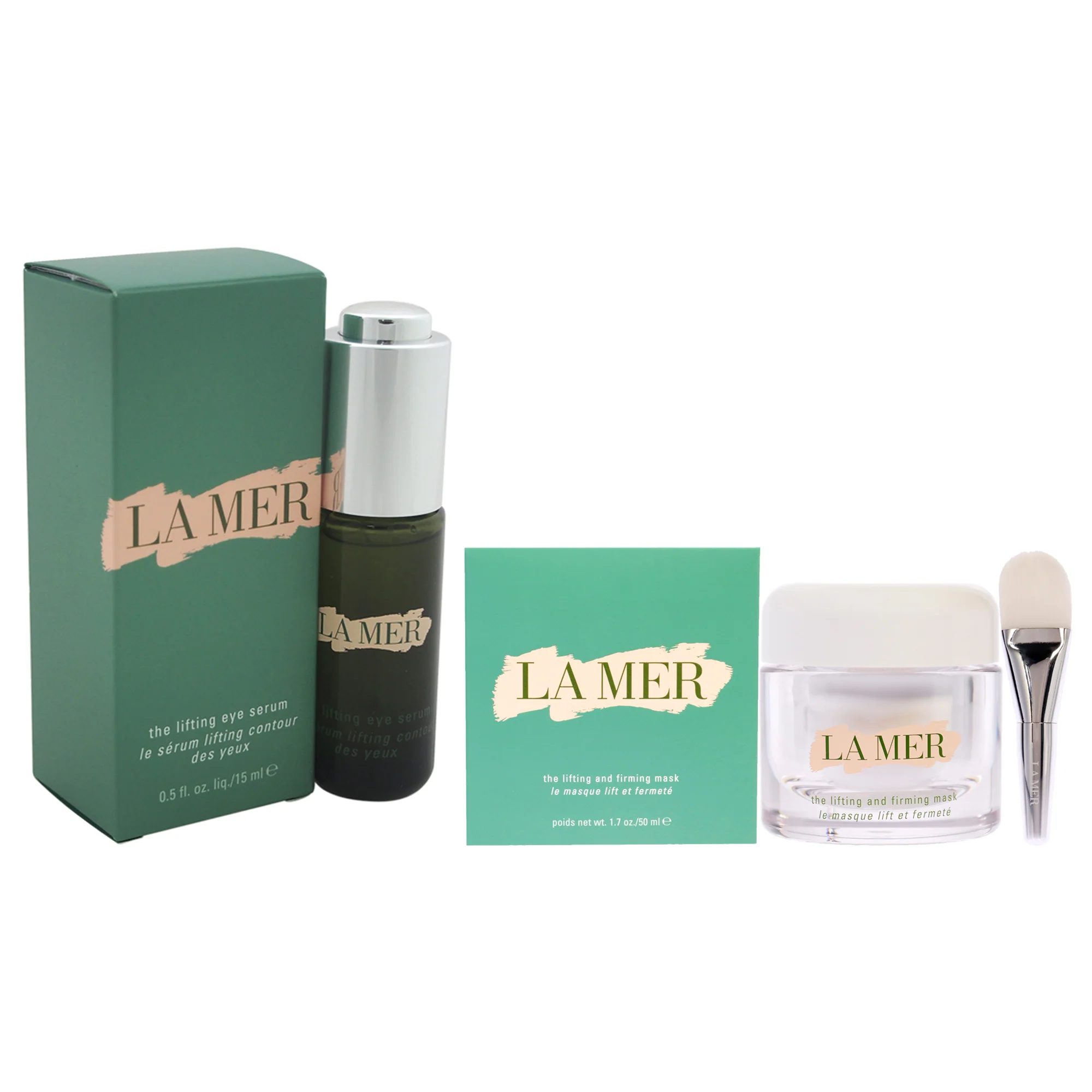 La Mer The Lifting Kit by La Mer for Unisex - 2 Pc Kit 1.7oz Mask, 0.5oz Serum - Olabens