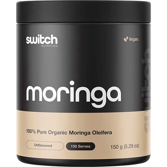 Switch Nutrition Moringa 100% Pure Organic Moringa Oleifera Unflavoured 150g - Olabens
