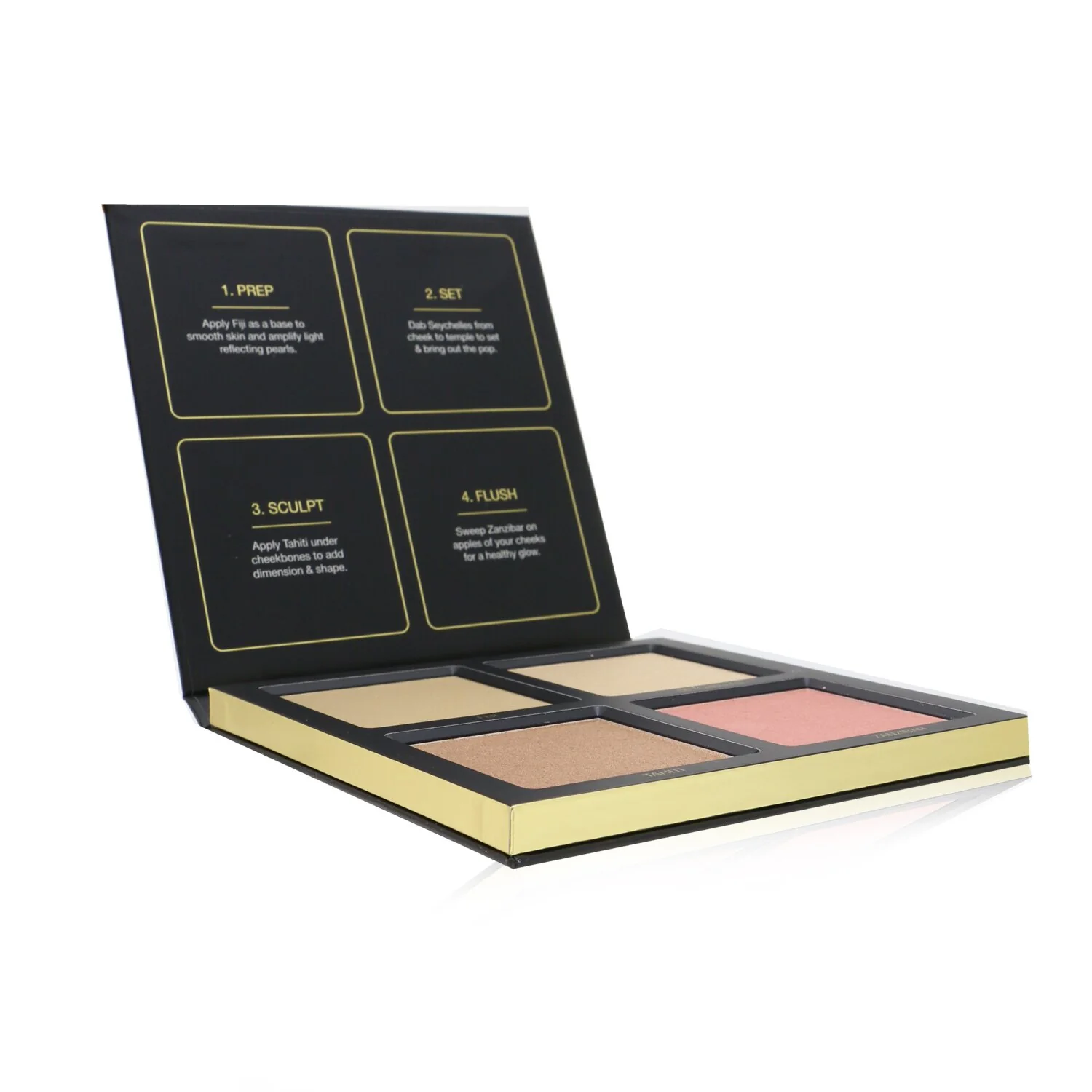 Huda Beauty 3D Highlighter Palette (4x Highlighter) - # Golden Sands  30g/1.05oz - Olabens