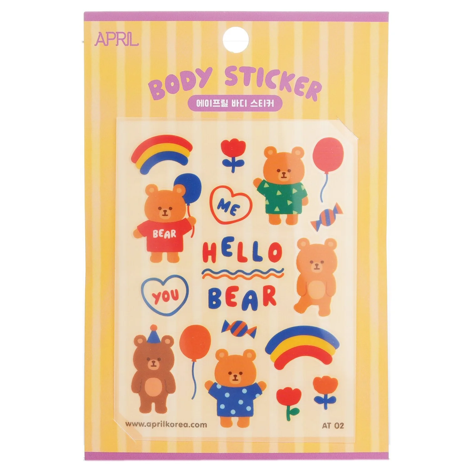 April Korea April Body Sticker - # AT 02  1pc - Olabens