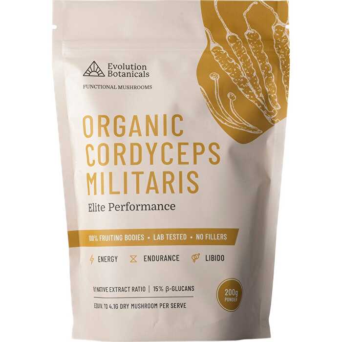 Evolution Botanicals Organic Cordyceps Militaris Elite Performance 200g - Olabens