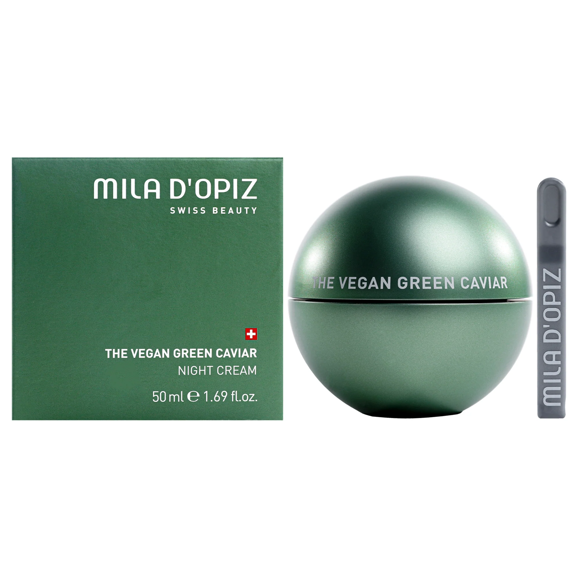 Mila D Opiz The Vegan Green Caviar Night Cream by Mila D Opiz for Women - 1.69 oz Cream - Olabens